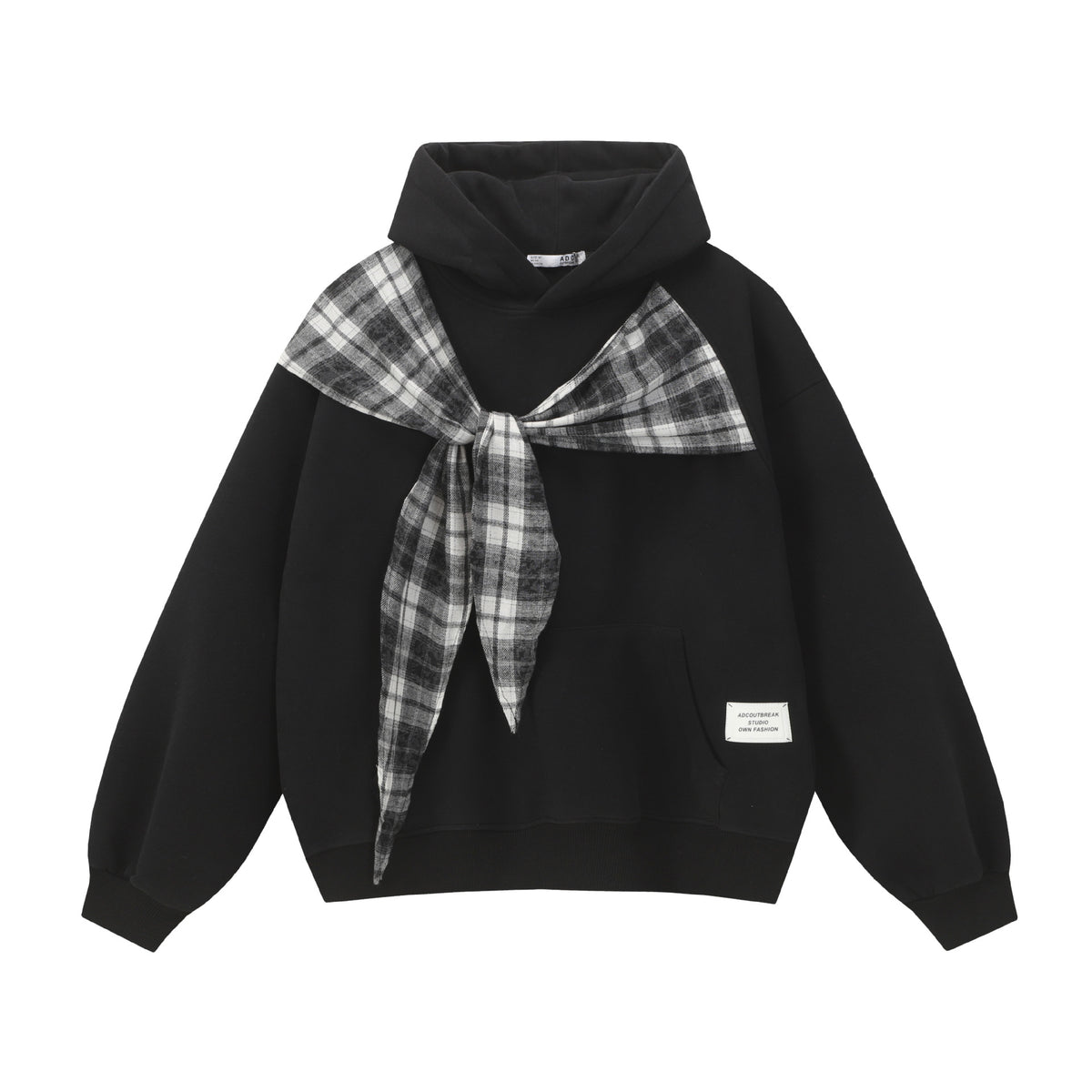 The Bow Layer Faux Two-Piece Hoodie