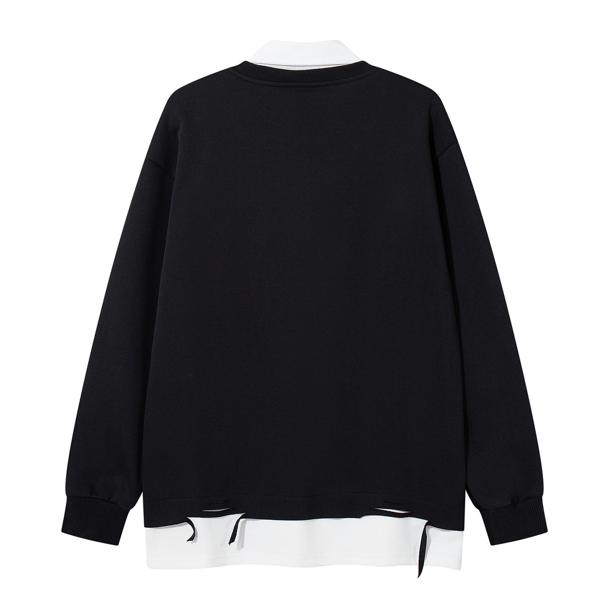 The Pup Patch Faux Two-Piece Polo Sweatshirt