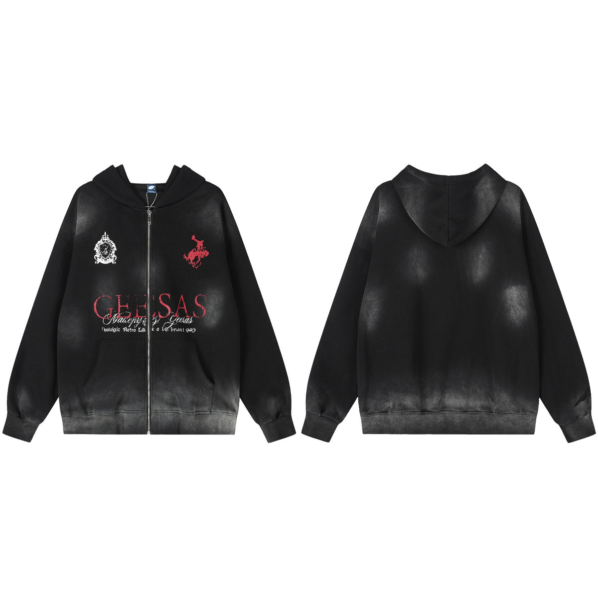 The Smoke Dye Vintage Zip Hoodie