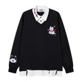 The Pup Patch Faux Two-Piece Polo Sweatshirt
