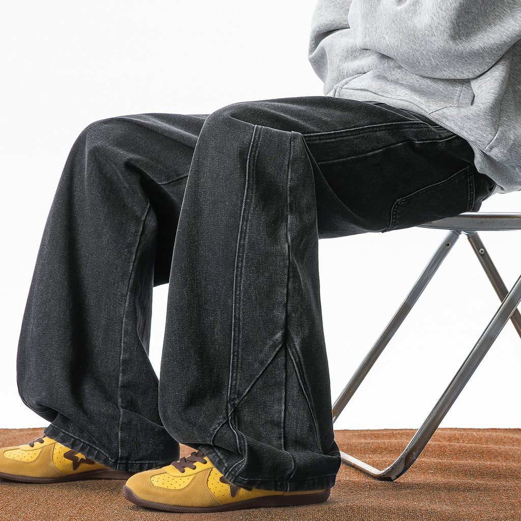 The Obsidian Split Straight Leg Jeans