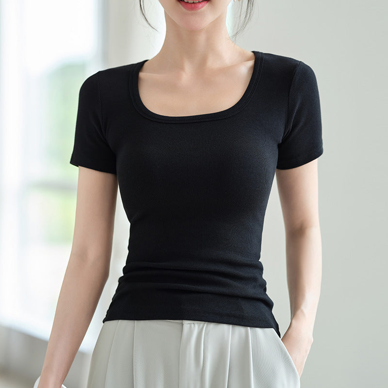 Milk Tea Muse Square Neck Tee