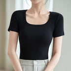 Milk Tea Muse Square Neck Tee
