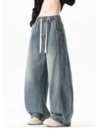 The Midnight Avenue Drawstring Wide Leg Jeans