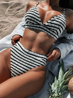 The Riviera Stripe Swim Set
