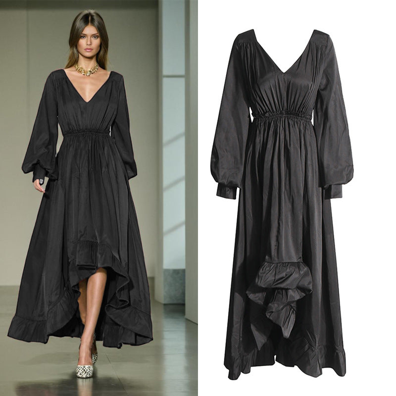 The Midnight Ruffle Gown