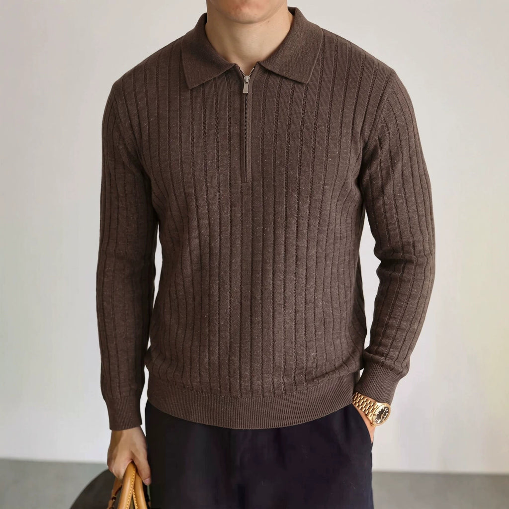 The Alpine Mist Half Zip Sweater