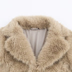 Cozy Turn-Down Collar Fur Jacket