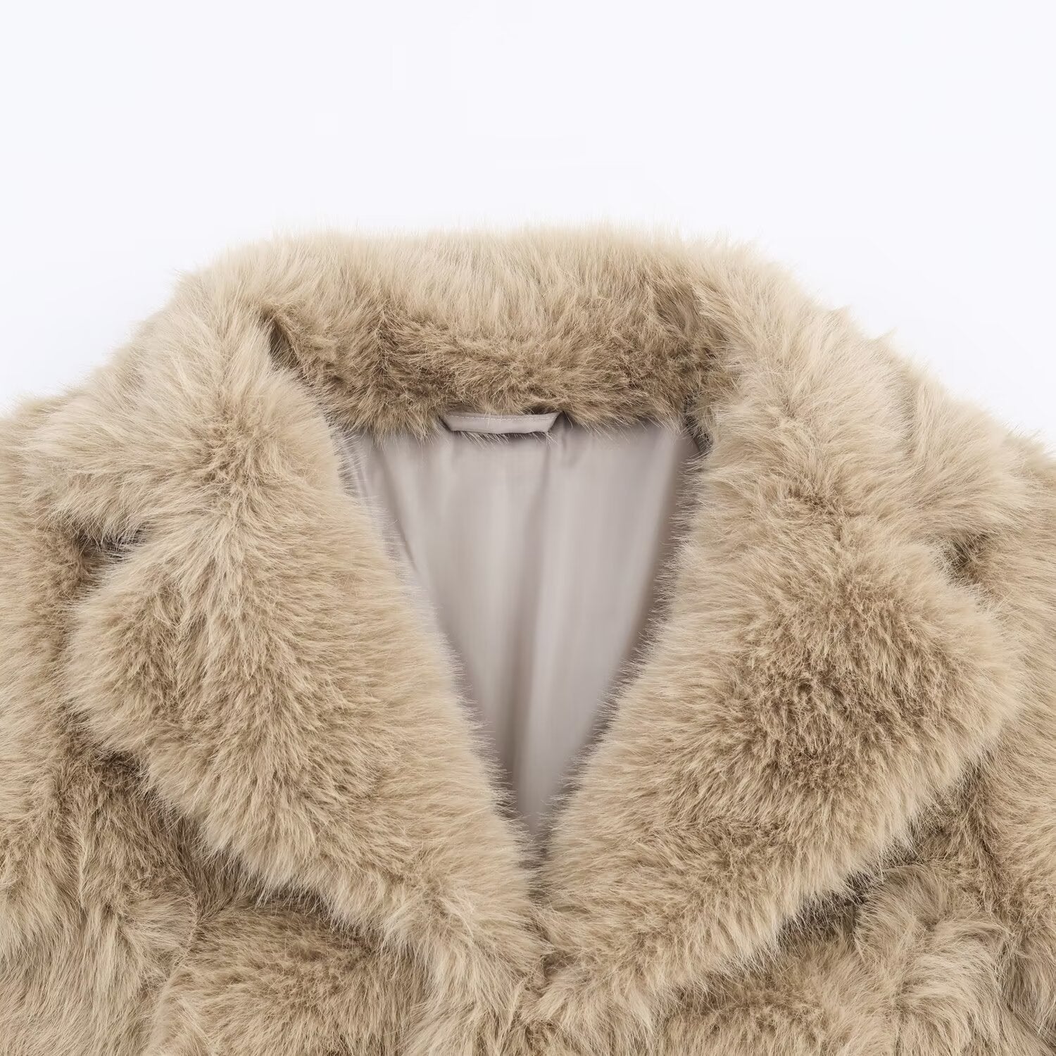 Cozy Turn-Down Collar Fur Jacket