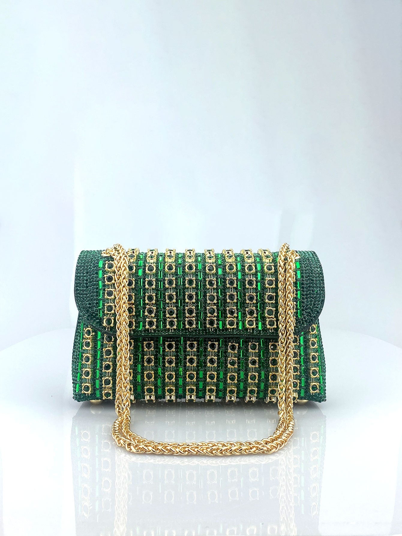 Cheongsam Style Rhinestone Clutch