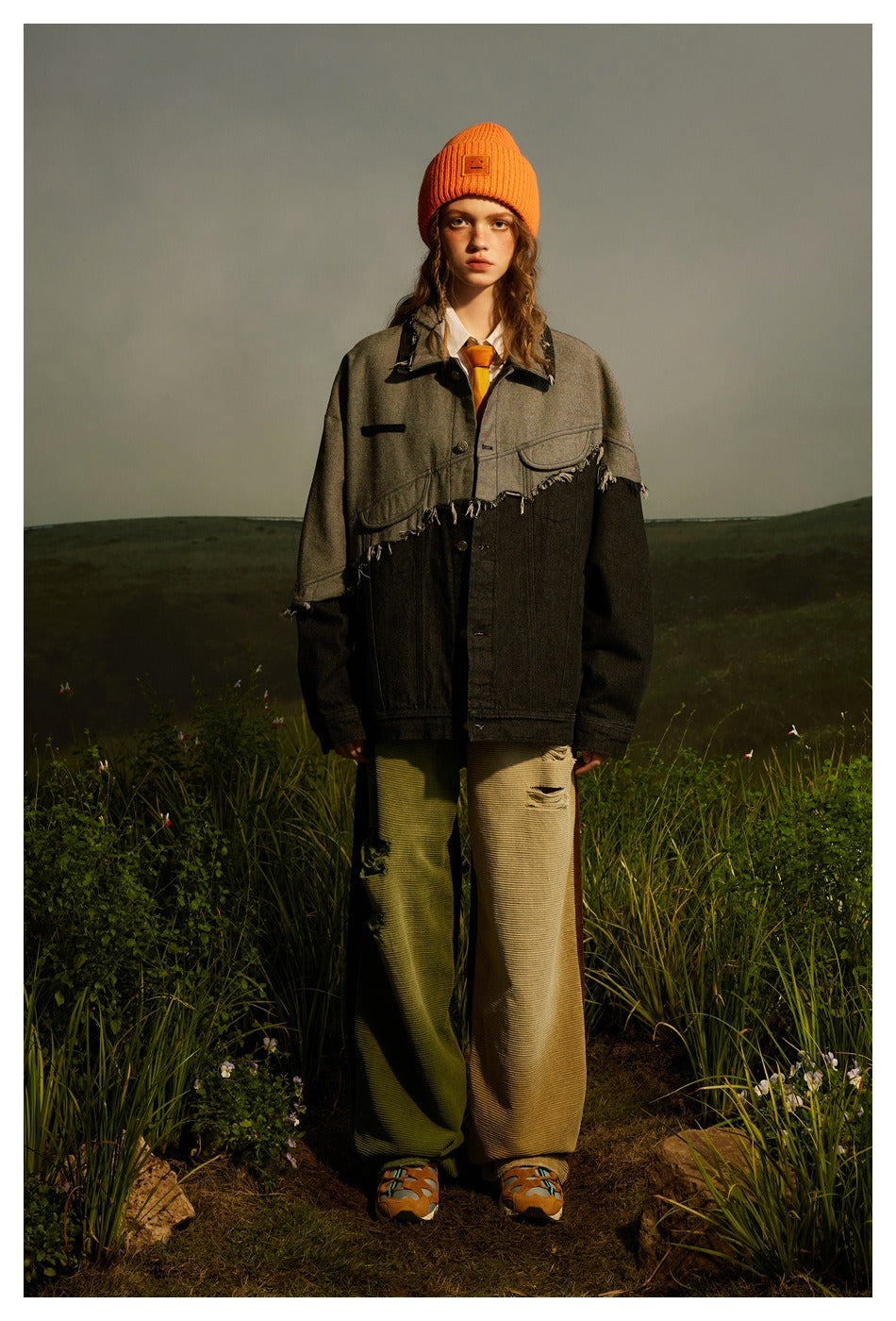 The Onyx Splice Lapel Denim Jacket