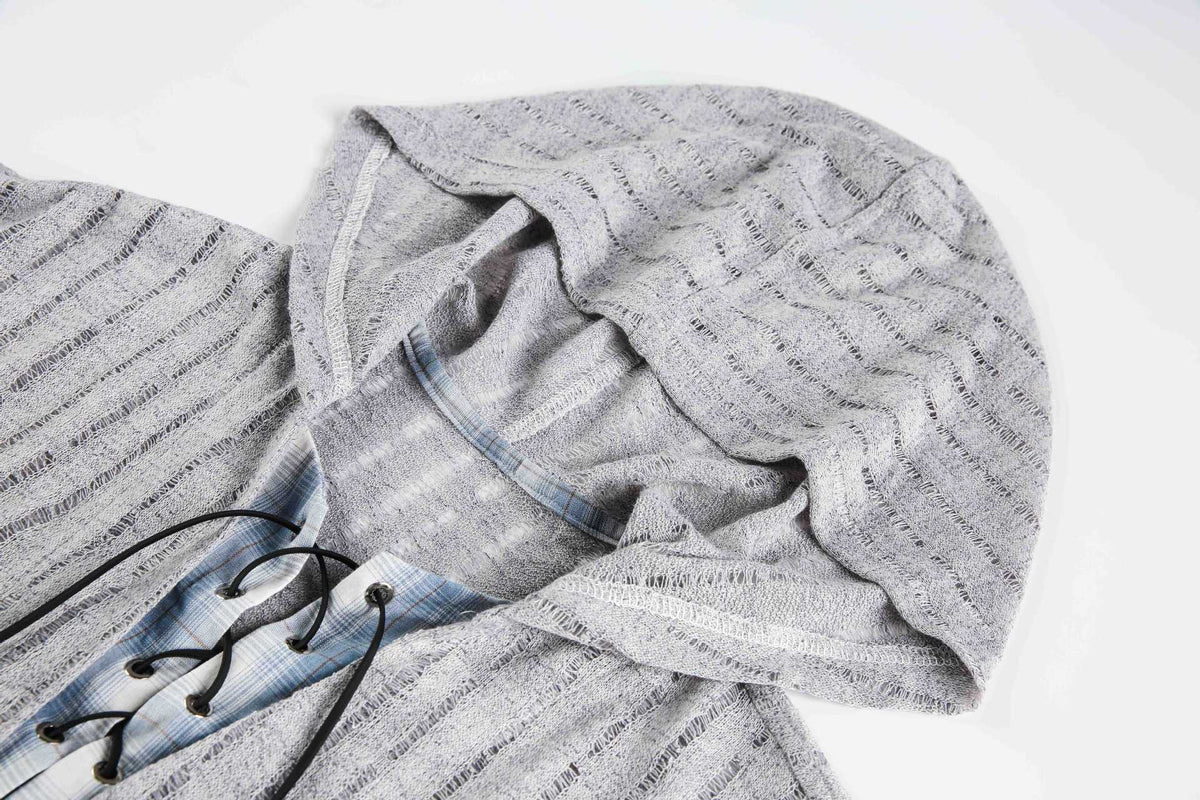 The Lattice Layer Crochet Hooded Sweatshirt