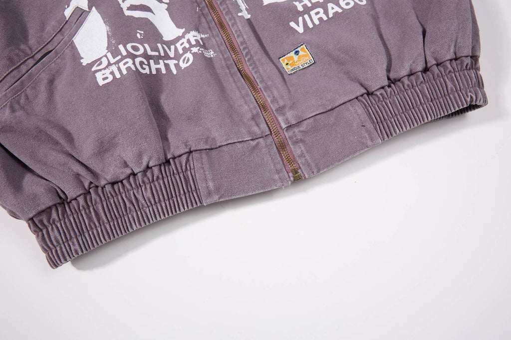 Men’s Streetwear Loose Fit Color Block Jacket