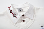 The Pup Patch Faux Two-Piece Polo Sweatshirt