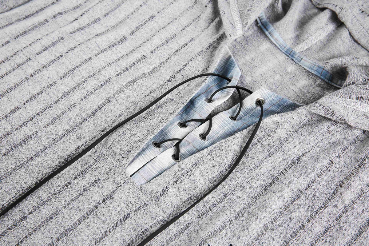 The Lattice Layer Crochet Hooded Sweatshirt
