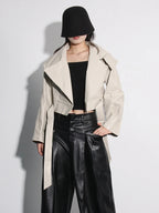 The Lace-Up Patchwork Lapel Jacket