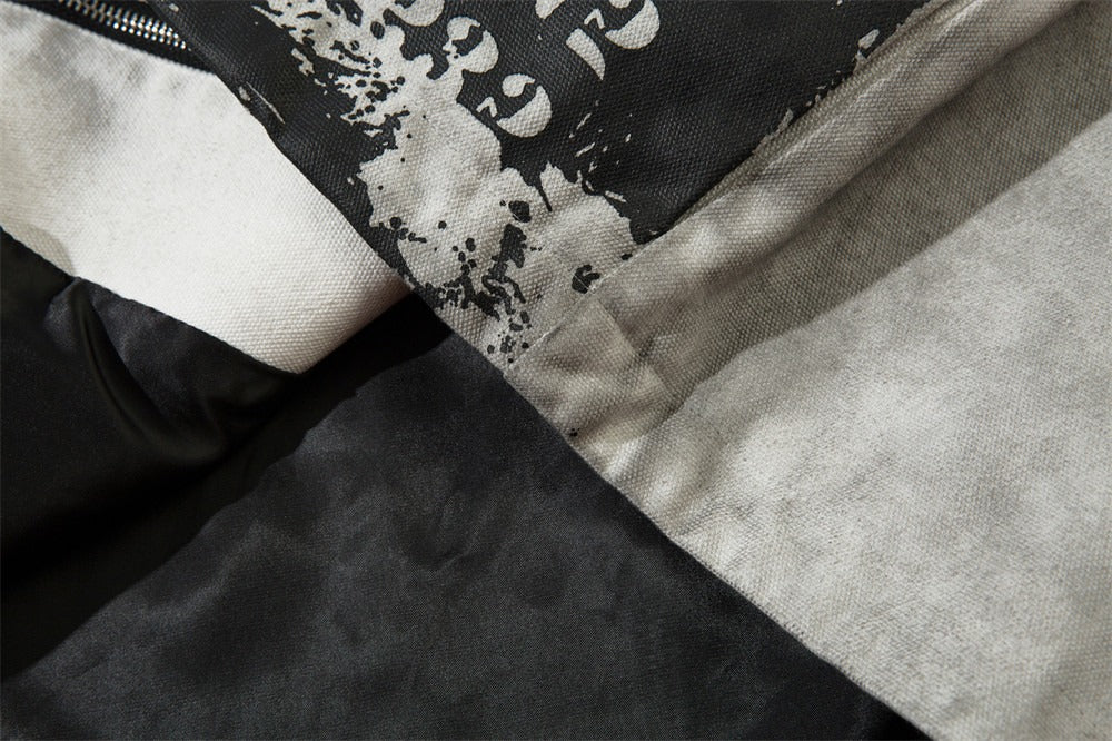 The Ivory Wash Distressed Flip Collar Jacket