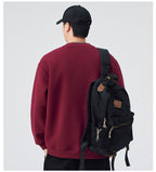 The Sakura Thread Embroidered Henley Sweatshirt
