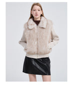 The Cloud Trim Faux Fur Cropped Jacket