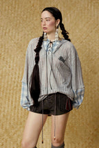 The Lattice Layer Crochet Hooded Sweatshirt