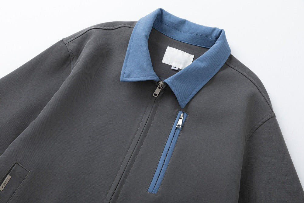 The Slate Layer Color Block Zip Jacket