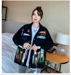 The Midnight Graffiti Hand-Painted Denim Jacket