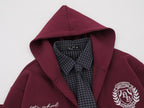 The Burgundy Drift Faux Two-Piece Hoodie