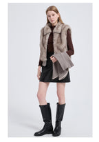 The Cloud Trim Faux Fur Cropped Jacket
