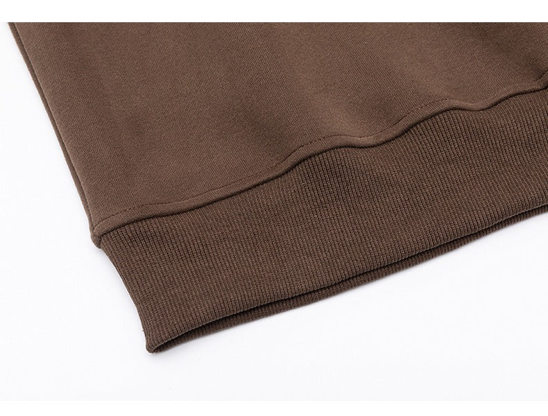 The Sakura Thread Embroidered Henley Sweatshirt