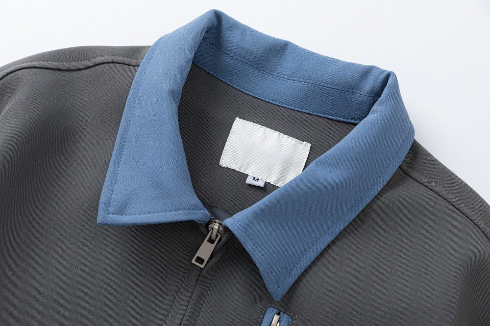 The Slate Layer Color Block Zip Jacket