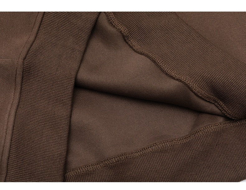 The Sakura Thread Embroidered Henley Sweatshirt