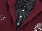 The Burgundy Drift Faux Two-Piece Hoodie