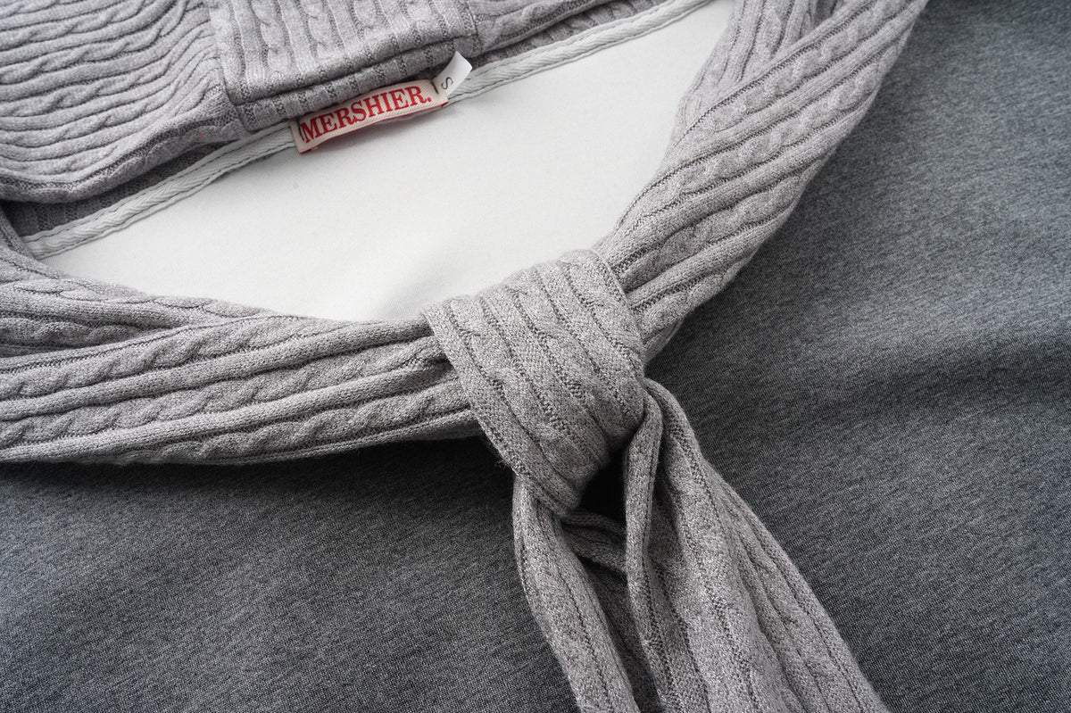The Pink Shawl Layer Hooded Sweatshirt