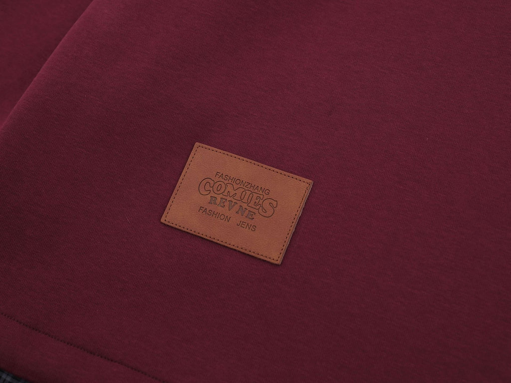 The Burgundy Drift Faux Two-Piece Hoodie
