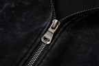 The Ash Grid Washed Distressed Hooded Jacket