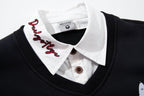 The Pup Patch Faux Two-Piece Polo Sweatshirt