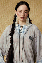 The Lattice Layer Crochet Hooded Sweatshirt