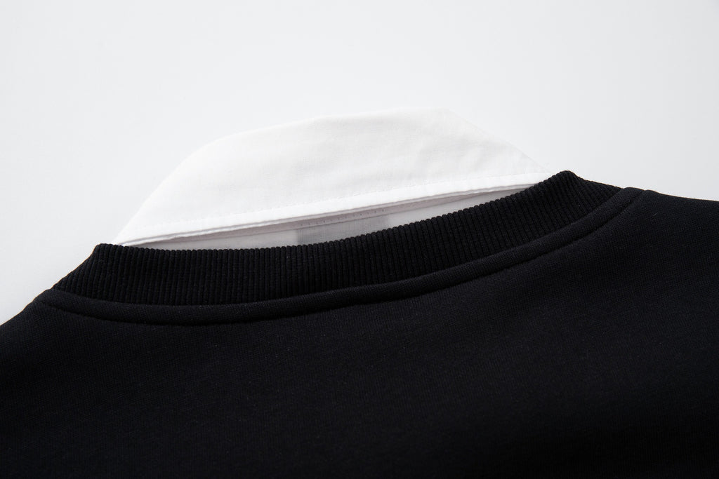 The Pup Patch Faux Two-Piece Polo Sweatshirt