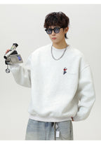 The Quiet Thread Embroidered Round Neck Sweatshirt