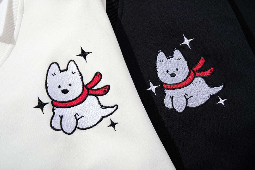 The Pup Patch Faux Two-Piece Polo Sweatshirt