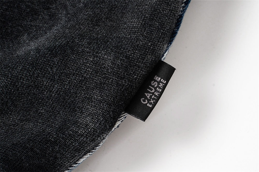 The Ash Grid Washed Distressed Hooded Jacket