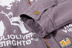 Men’s Streetwear Loose Fit Color Block Jacket