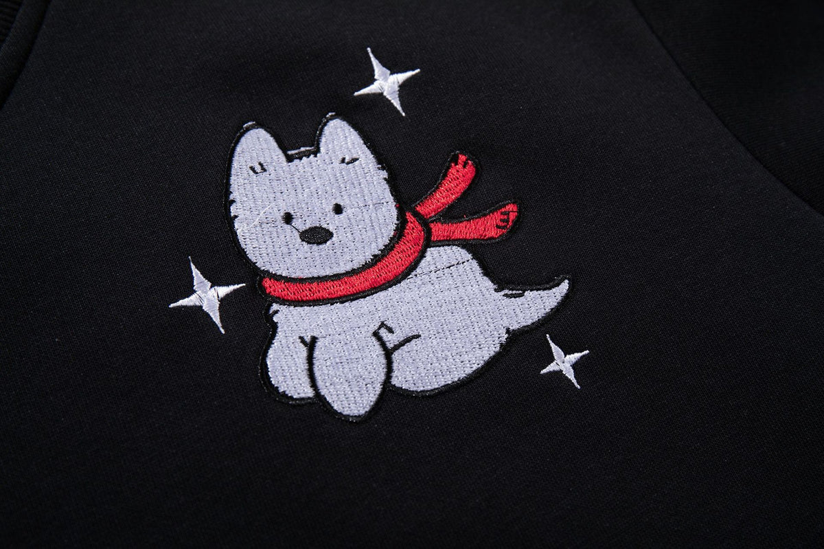 The Pup Patch Faux Two-Piece Polo Sweatshirt