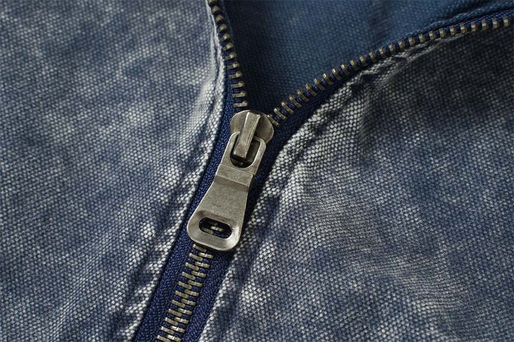 The Faded Block Fake Two-Piece Hooded Jacket