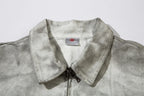 The Ivory Wash Distressed Flip Collar Jacket