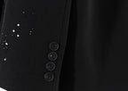 The Noir Rhinestone Notched Blazer
