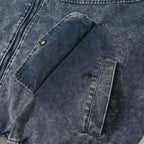 The Faded Block Fake Two-Piece Hooded Jacket