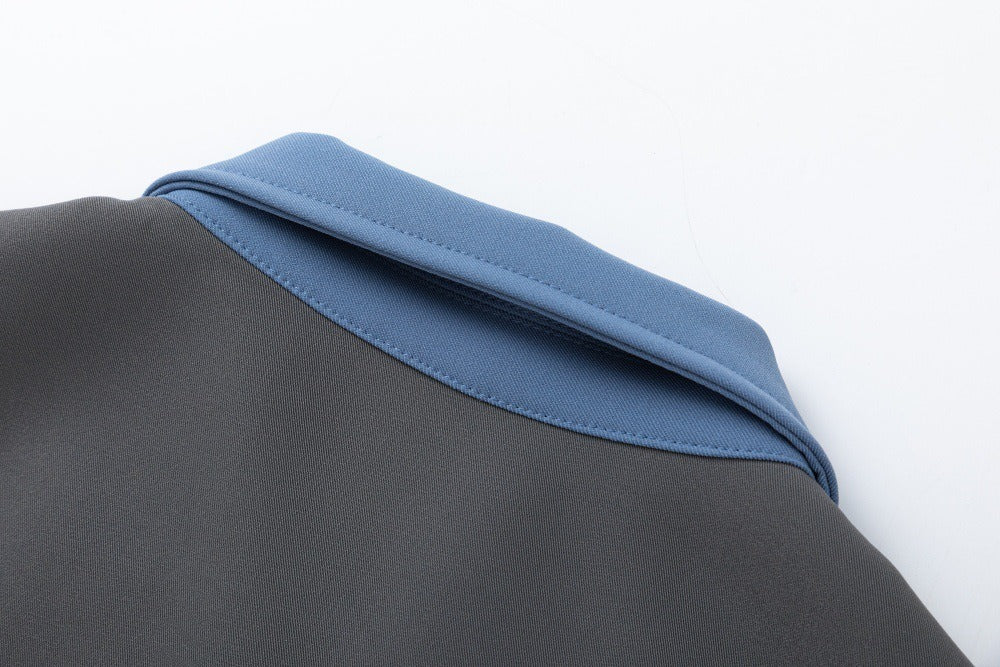 The Slate Layer Color Block Zip Jacket