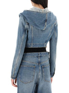 The Stitch Layer Hooded Denim Coat