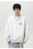 The Quiet Thread Embroidered Round Neck Sweatshirt